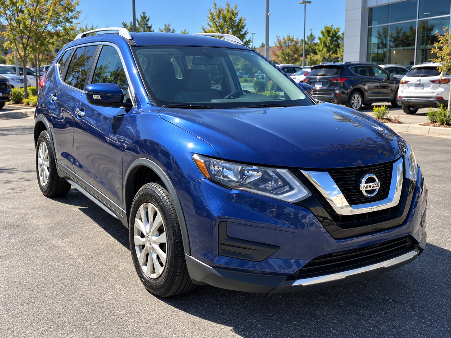 Blue 2017 Nissan Rogue 2.5L S ALL wheel drive photo 2