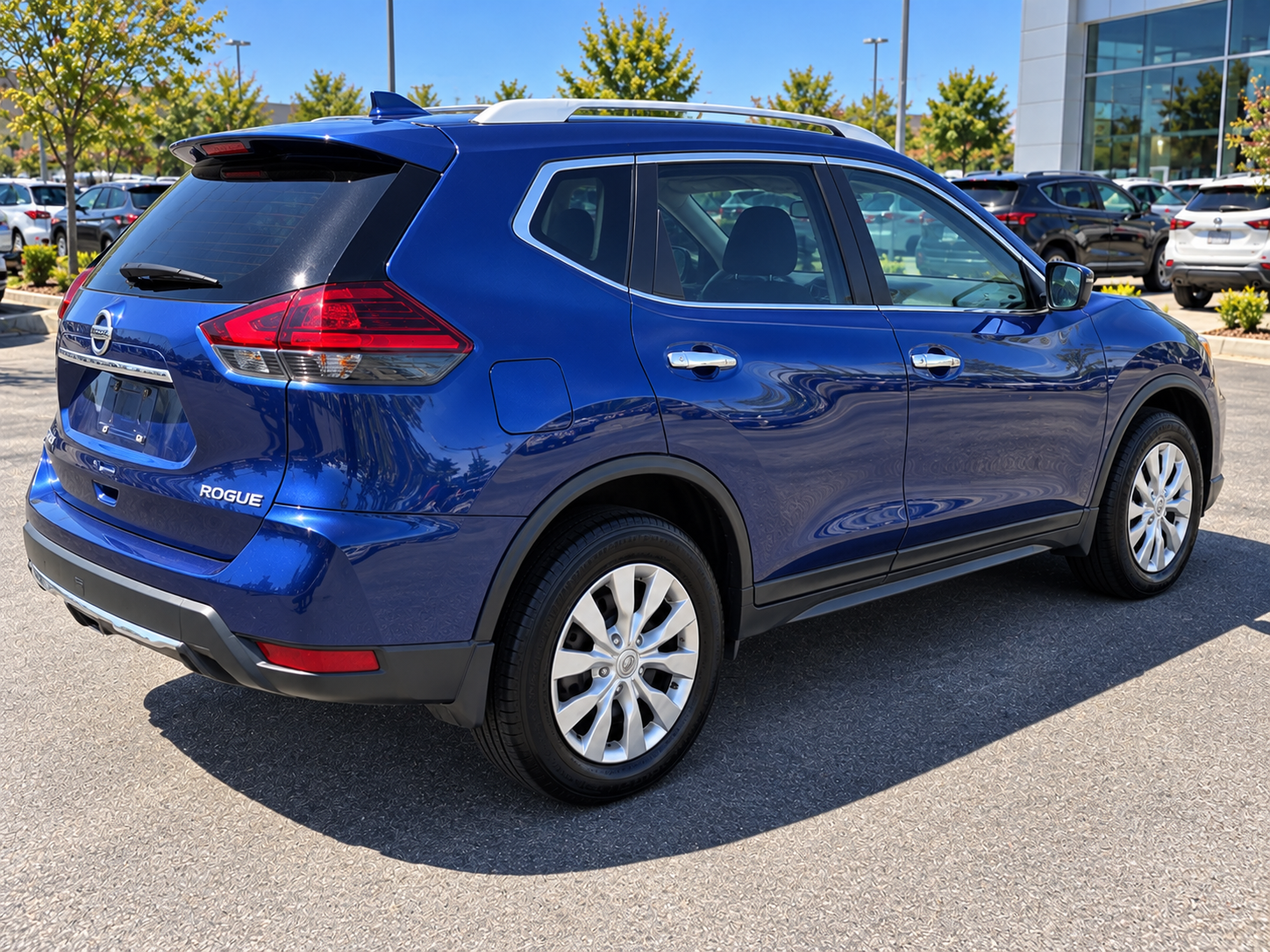 Blue 2017 Nissan Rogue 2.5L S ALL wheel drive photo 4